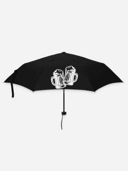 Bier Anstoßen Prost - Regenschirm (klein) - Schwarz