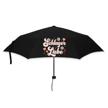Schlager Liebe Schlager Party Team - Regenschirm (klein) - Schwarz - Vorne