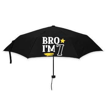 Frère j’ai 7 ans Drôle Cool Anniversaire - Parapluie standard - noir - Devant