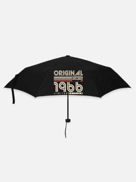 Original_1966_Jahrgang_Geburtstag_Geschenk_Retro - Regenschirm (klein) - Schwarz