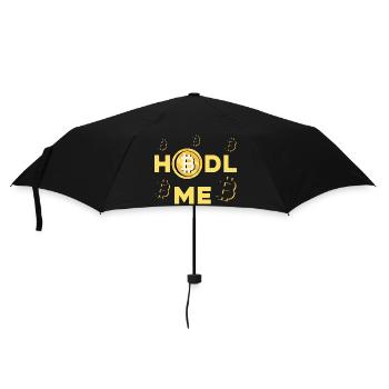HODL ME Bitcoin Logo - Regenschirm (klein) - Schwarz - Vorne