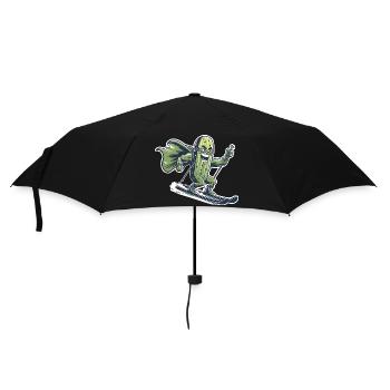 Super-héros Concombre Sur Skis Drôle Ski Humour - Parapluie standard - noir - Devant