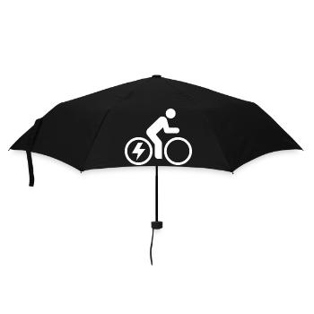 E-bike, e-biker, bike tour - Umbrella (small) - black - Front