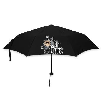Rob-Otter - Half Otter Half Robot Flat Joke! - Umbrella (small) - black - Front