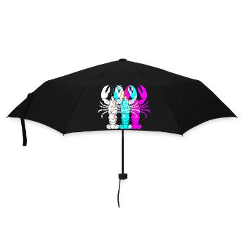 Languste Meeresfrüchte Lobster Hummer - Regenschirm (klein) - Schwarz - Vorne