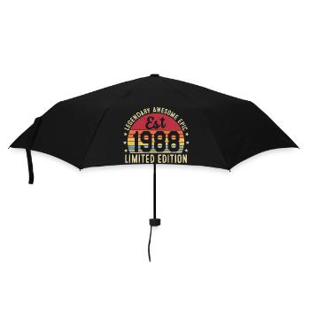 38th Anniversary 1988 Gift 38 Years, Vintage 1988 - Umbrella (small) - black - Front