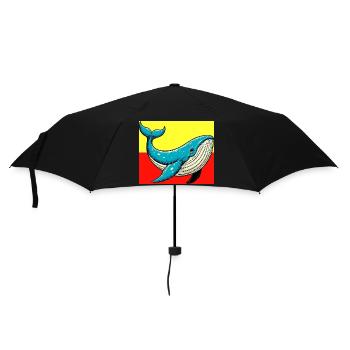 whale - Umbrella (small) - black - Front