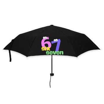 Six Seven Trend - Regenschirm (klein) - Schwarz - Vorne
