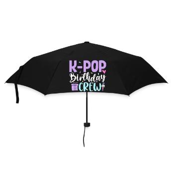 K Pop Birthday Crew - Umbrella (small) - black - Front