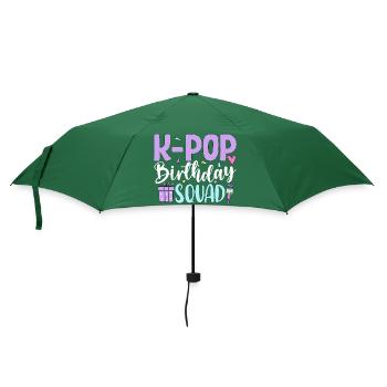 K Pop Birthday Squad - Regenschirm (klein) - Flaschengrün - Vorne