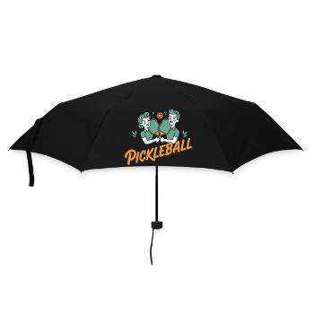 Joueur Drôle de Pickleball Paddles de terrain de pickleball - Parapluie standard - noir - Devant