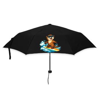 Otter Surfer Sonnenbrille - Regenschirm (klein) - Schwarz - Vorne