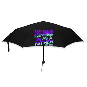 Papa 2026 - Respawned as a father - Regenschirm (klein) - Schwarz - Vorne