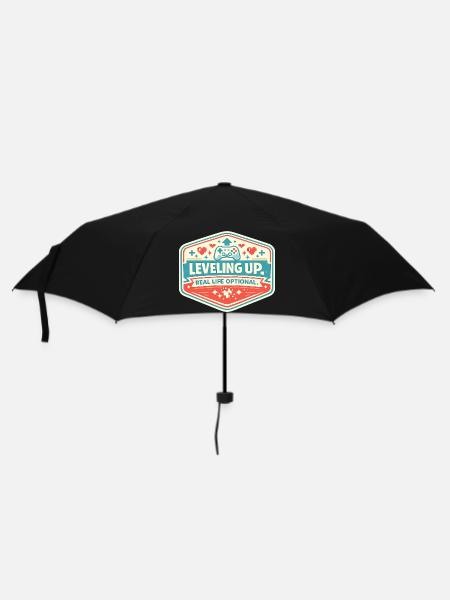 Level Up - Regenschirm (klein) - Schwarz