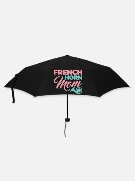 French Horn Mom - Regenschirm (klein) - Schwarz