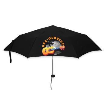 Lustiges Ukulele Designs Und Sprüche - Regenschirm (klein) - Schwarz - Vorne