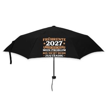 Frührente 2027 Lustiges Altersteilzeit Geschenk - Regenschirm (klein) - Schwarz - Vorne