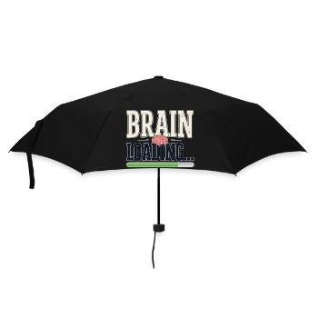 Student Humor – Brain Loading - Umbrella (small) - black - Front