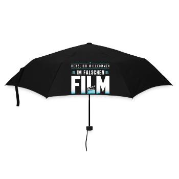 Im Falschen Film – Willkommen - Regenschirm (klein) - Schwarz - Vorne