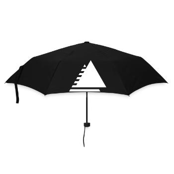 Minimalistisches gestuftes Dreieck - Regenschirm (klein) - Schwarz - Vorne