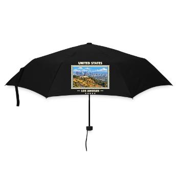 Vereinigte Staaten Los Angeles Vintage Reisemarke - Regenschirm (klein) - Schwarz - Vorne
