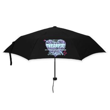 Ich brauche keine Therapie ich muss nur häkeln - Regenschirm (klein) - Schwarz - Vorne