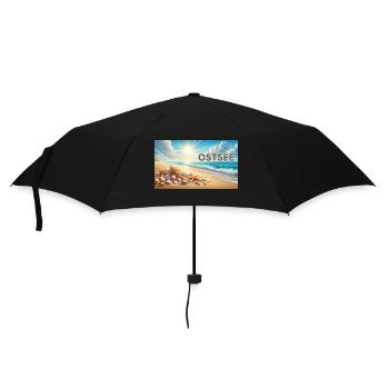 Ostsee - Regenschirm (klein) - Schwarz - Vorne