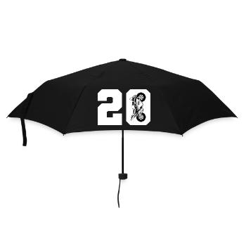 20 Moto Biker Motorcycle - Umbrella (small) - black - Front