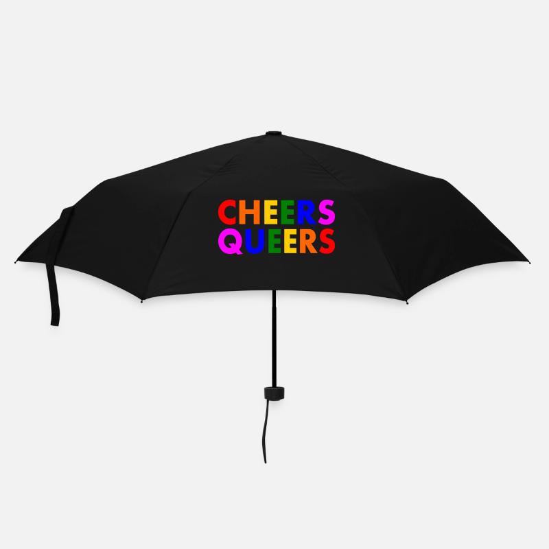 Cheers queers - Regenschirm (klein) - Schwarz