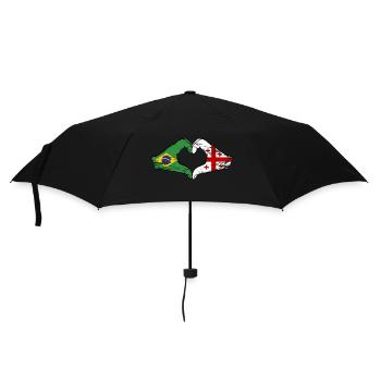 Brésil Géorgie drapeau mains forme de coeur utilisé - Parapluie standard - noir - Devant