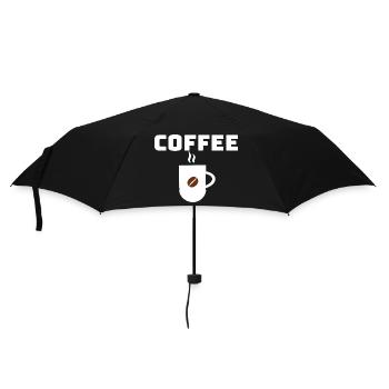 coffee bean brew cup - Umbrella (small) - black - Front