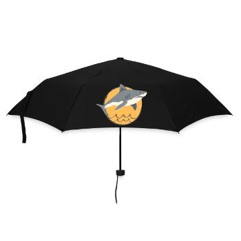 Hai Symbol - Regenschirm (klein) - Schwarz - Vorne