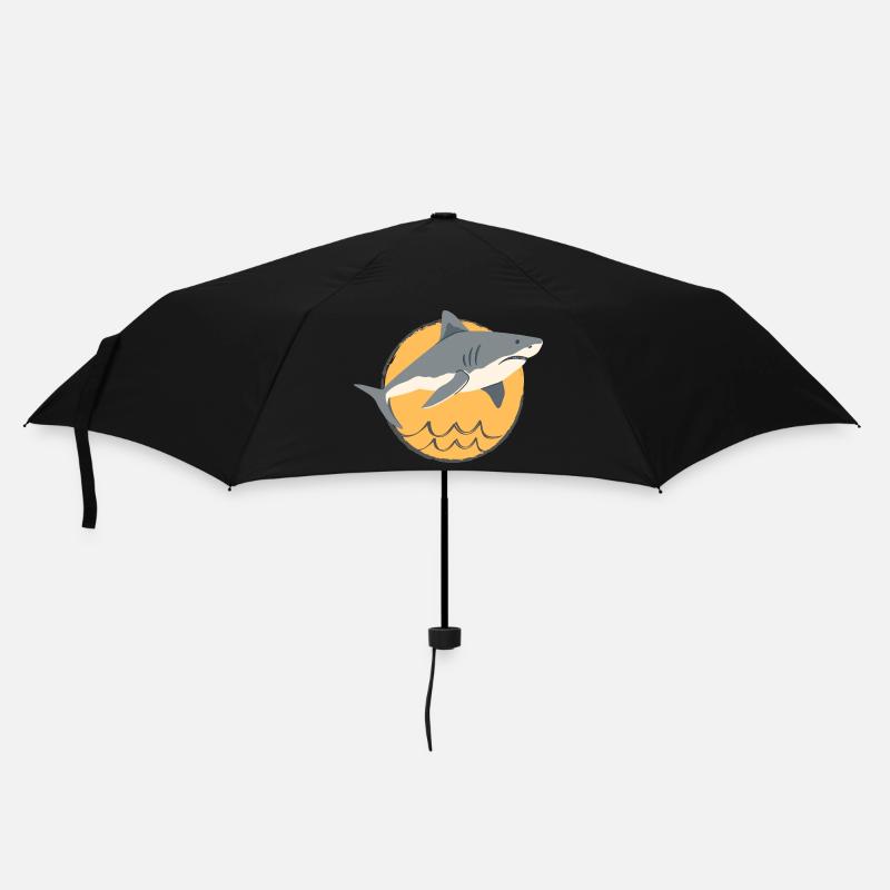 Hai Symbol - Regenschirm (klein) - Schwarz