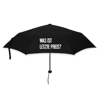 Quel est le dernier prix ? - Parapluie standard - noir - Devant