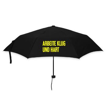 Work Smart And Hard – Success Motto For Doers - Umbrella (small) - black - Front
