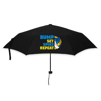 Volleyball Volleyball-Team Spieler Trainer - Regenschirm (klein) - Schwarz - Vorne