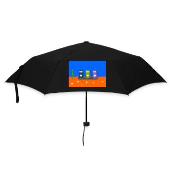 Zapfsaeulen in der Wueste - Regenschirm (klein) - Schwarz - Vorne