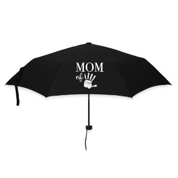 Mom of Five - Regenschirm (klein) - Schwarz - Vorne