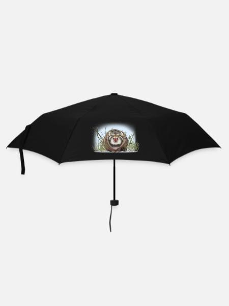Manul mag nicht Streicheln - Regenschirm (klein) - Schwarz