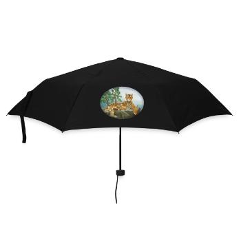 Tiger with offspring - small - cute - family - Umbrella (small) - black - Front