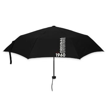 65th Birthday Gift Husband Original February 1960 - Umbrella (small) - black - Front