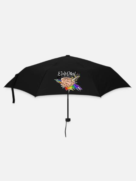 Einhirn - Regenschirm (klein) - Schwarz