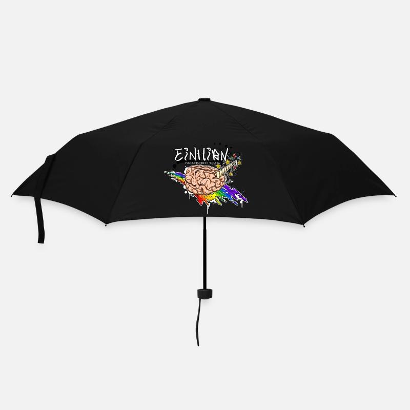 Einhirn - Regenschirm (klein) - Schwarz