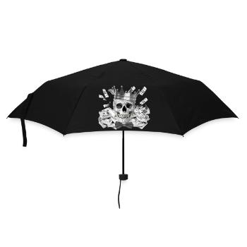 Totenkopf - Regenschirm (klein) - Schwarz - Vorne