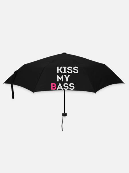KISS MY (B)ASS - Parapluie standard - noir