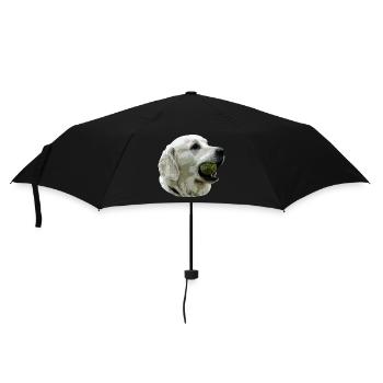 Labrador avec la bille - Parapluie standard - noir - Devant