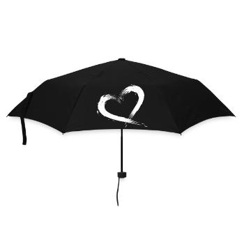 heart - Umbrella (small) - black - Front