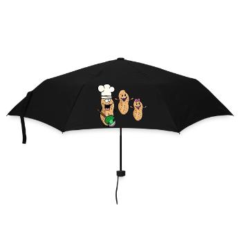 Famlie Peanut Cooking Kids Kitchen Vegan - Umbrella (small) - black - Front
