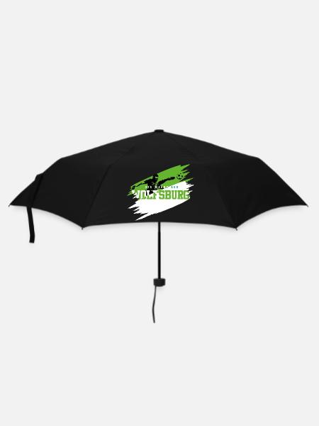 Grün Weiß Wolfsburg Fussball - Regenschirm (klein) - Schwarz