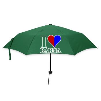 Ich liebe Barna - Regenschirm (klein) - Flaschengrün - Vorne
